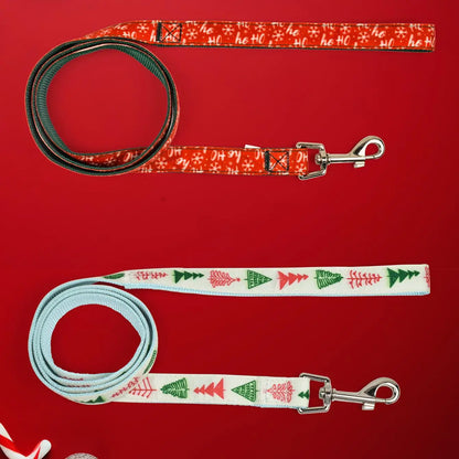 Sött Julhalsband för Hund – Justerbart & Slitstarkt med Koppel