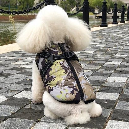 Vattentät Vinterjacka till Hund med Integrerad Sele – Varm, Bekväm och Justerbar
