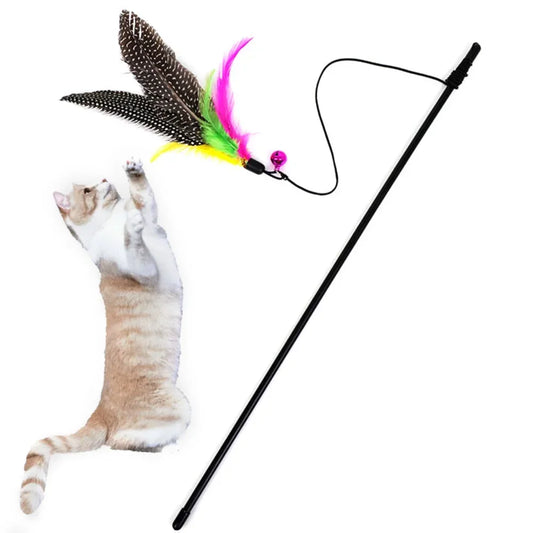 Kattspö och Kattvippa med Fjädrar och Bjällra