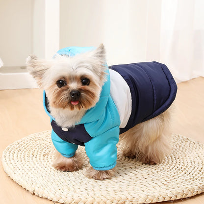 Varm Vindtät Hundjacka med Fleece och D-ring – Små Hundar & Katter