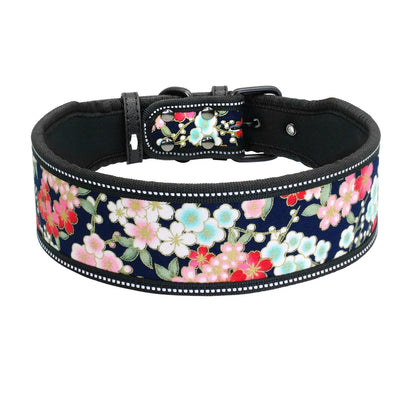 Reflekterande och Mönstrat Nylonhalsband för Medelstora och Stora Hundar
