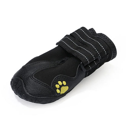 Vattentäta Hundskor – Halksäkra Gummiskor med Reflex - Skydd för Tassar i Snö & Värme – 4-pack