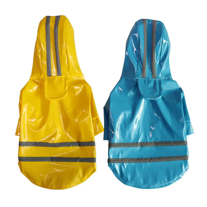 Vattentät Regnponcho för Små Hundar & Katter – Reflekterande Design med Koppelöppning