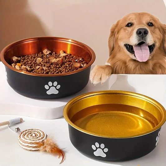 Anti-Glid Matskål i Rostfritt Stål för Hund och Katt