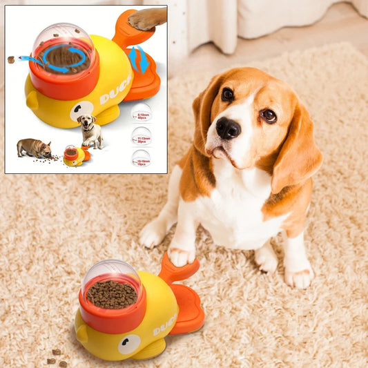 Interaktiv Hundmatare i Ankdesign – Långsam Utfodring och Mental Stimulans i Ett