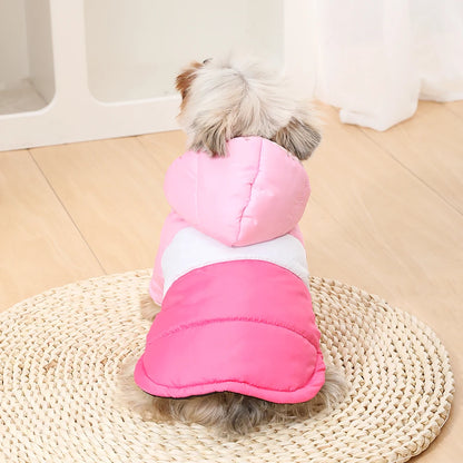Varm Vindtät Hundjacka med Fleece och D-ring – Små Hundar & Katter