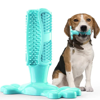 Interaktiv Tuggleksak för Hund – Tandborstleksak i Gummi med Godisdispenser