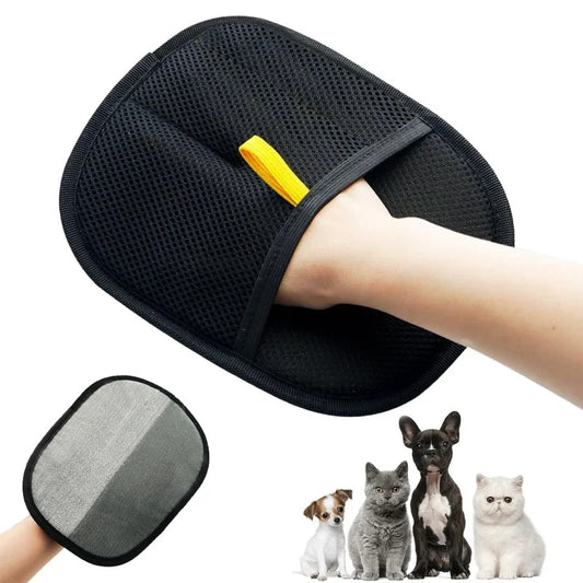 Pälsborttagningshandske för Hund & Katt – Dubbelsidig Handske för Möbler, Kläder & Textilier