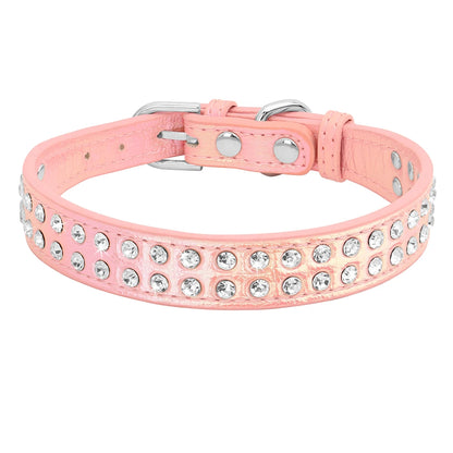Stilrent Halsband med Glittrande Kristaller för Små Hundar och Katter