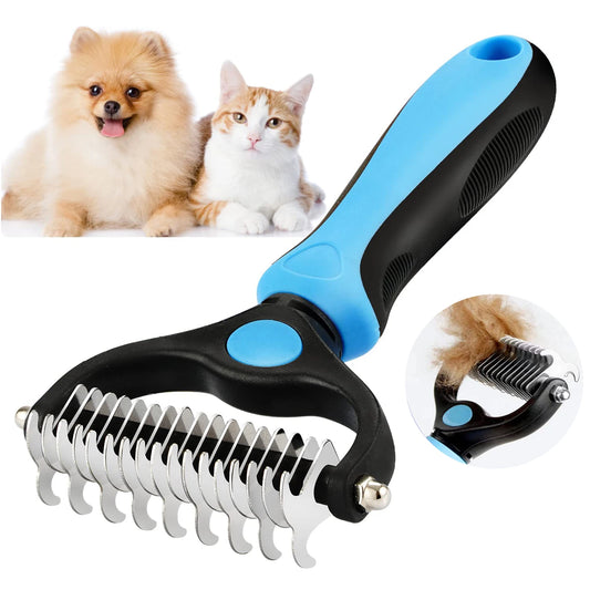 Deshedding Borste för Hund & Katt – Rakhyvel & Tovutredare i Ett Verktyg
