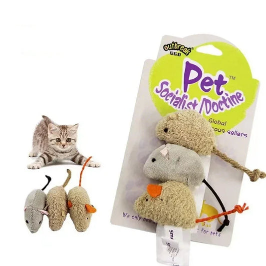 Plyschmöss 3-Pack Interaktiva och Slitstarka