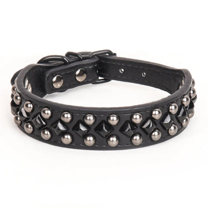 Slitstarkt Hundhalsband i PU-läder - Elegant och Tåligt Hundhalsband med Robust Design