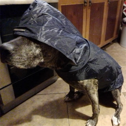Vattentät Regnjacka för Hund – Reflextäckt Cape för Säkra Promenader i Regn