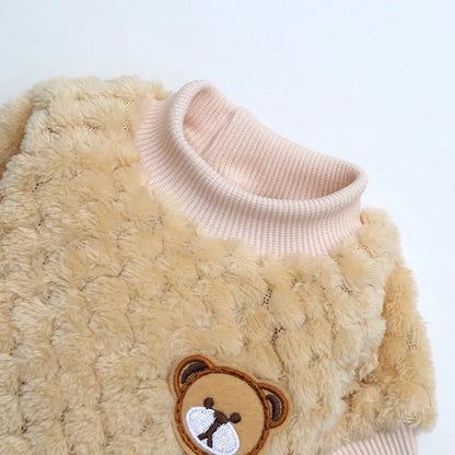 Mjuk Vintertröja i Korallfleece – Varm Pullover för Små Hundar och Katte