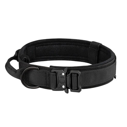 Taktiskt Hundhalsband i Slitstarkt Nylon – Justerbart med Metallspänne för Träning & Aktivitet