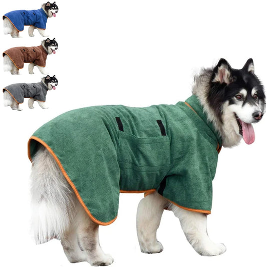 Hundbadrock av Microfiber för Små till Stora Hundar