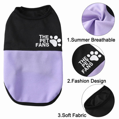 UV-Skyddande Sommartröja för Hund och Katt – Andningsbar T-shirt med Tassmönster