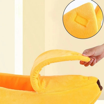 mjuk bananformad djurbädd i manchester för katt och liten hund