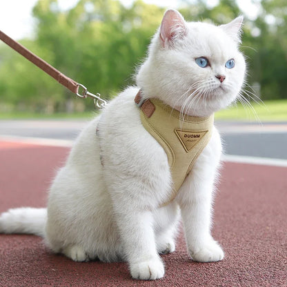 sele och koppelset för hund och katt i andningsbar västmodell